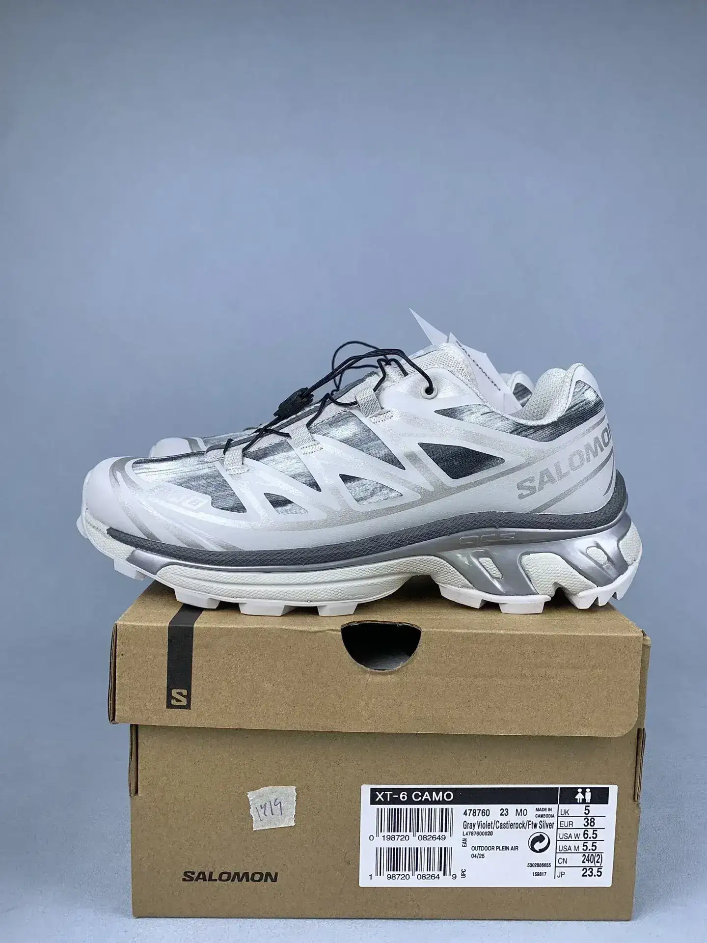 Salomon XT-6 Camo “Gray Violet Castlerock” Shoes product photo from LabelPicks