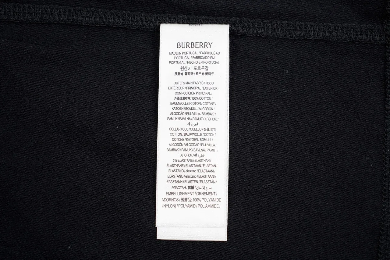 Burberry Black Flocked Letter Crewneck T-Shirt product photo from LabelPicks