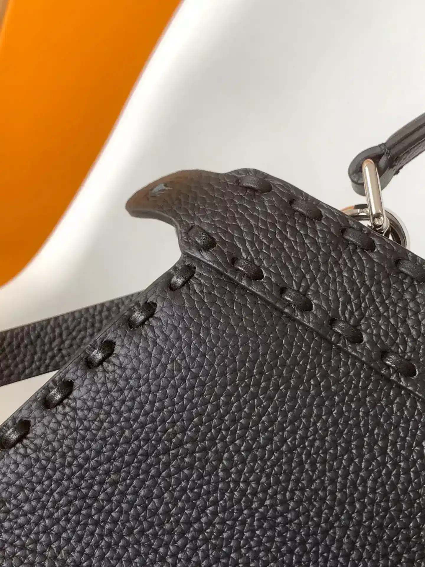 Fendi Black Peekaboo Calfskin Top Handle Bag product photo from LabelPicks