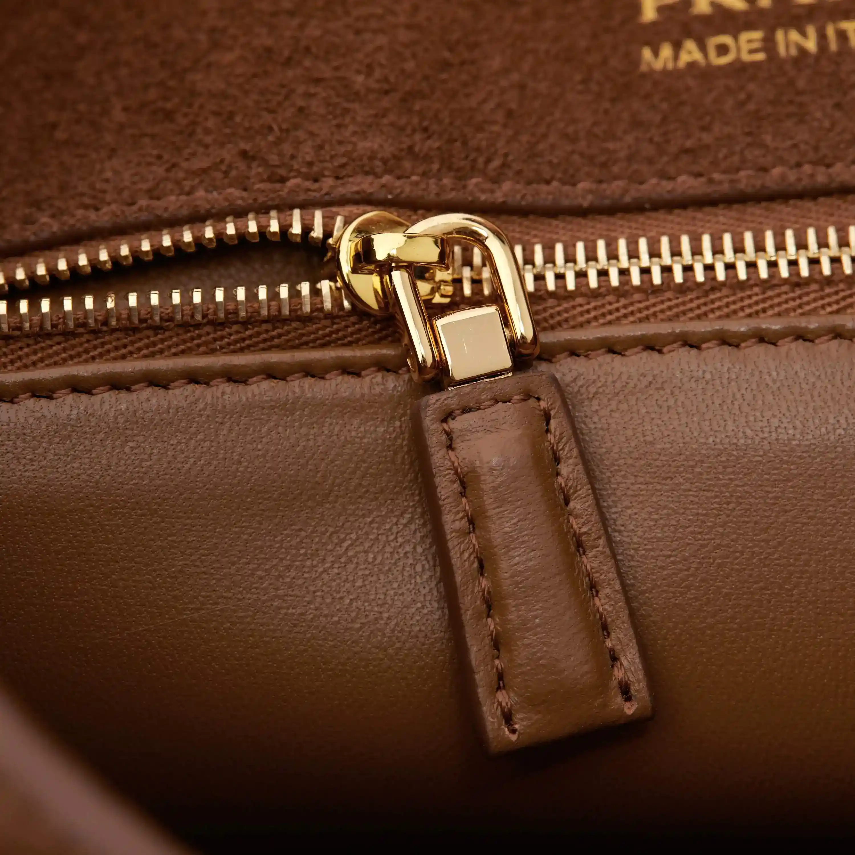 Prada Brown Suede Leather Tote Bag product photo from LabelPicks