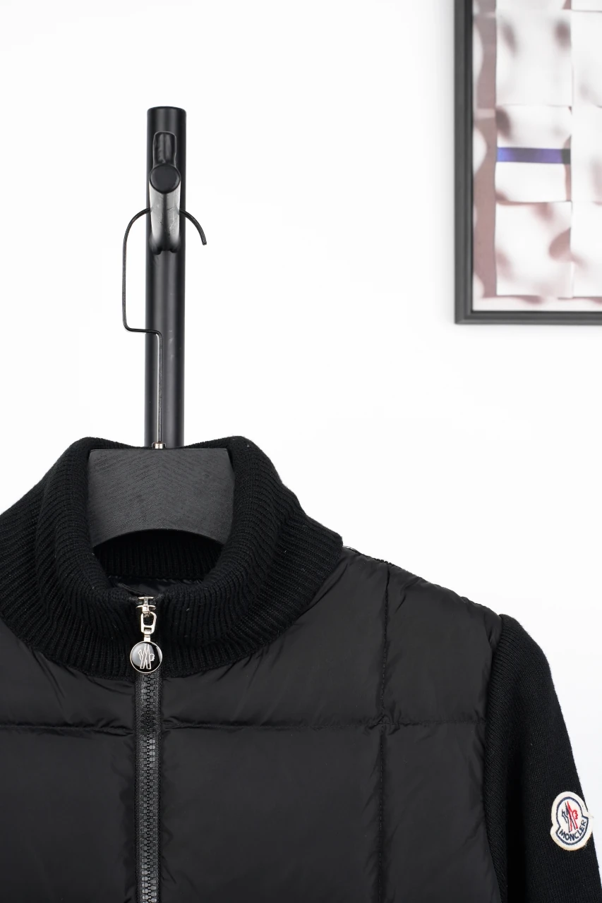 Moncler Black Knit-Sleeve Down Jacket product photo from LabelPicks