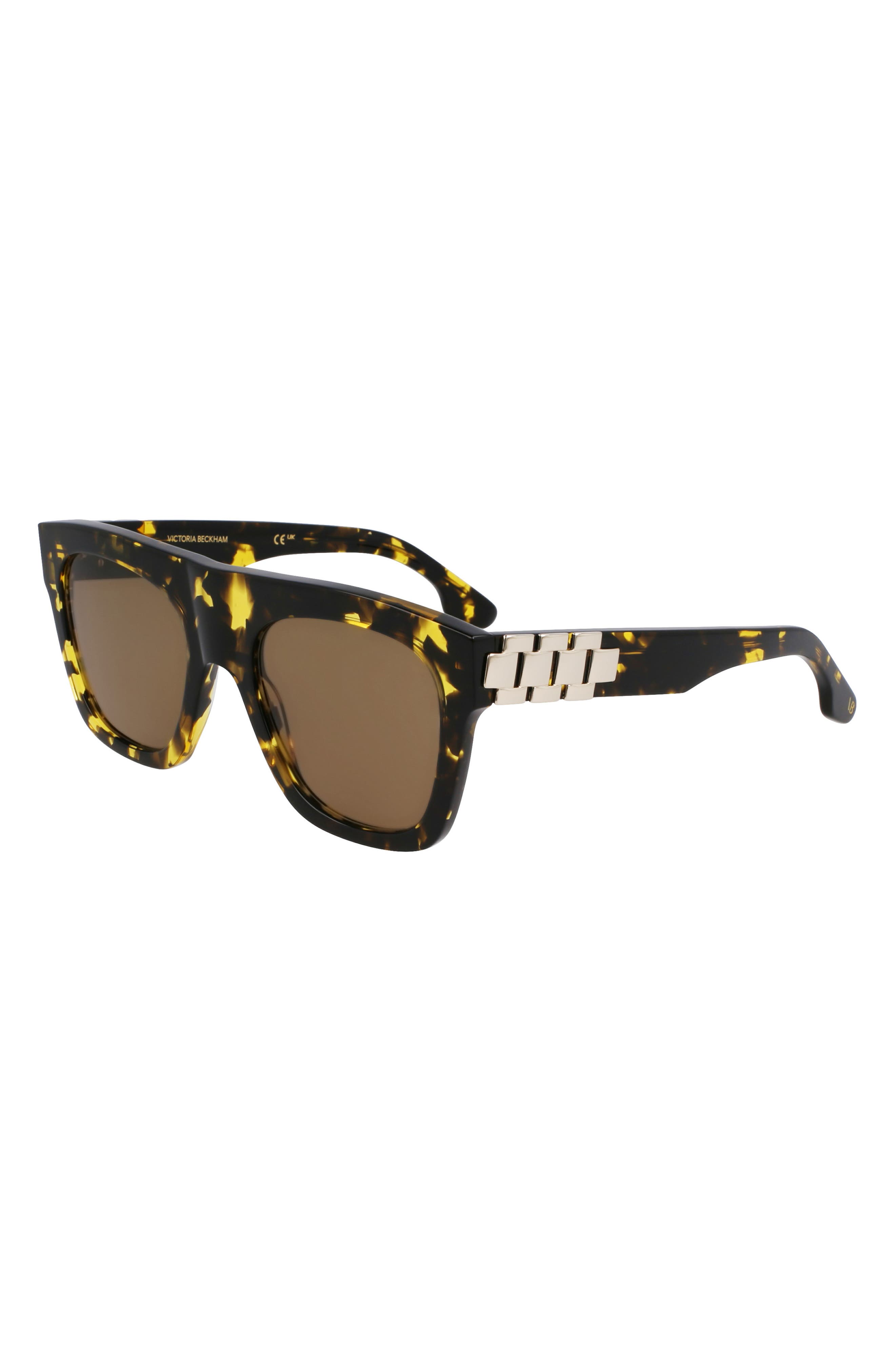 Victoria Beckham Chain Pouch 52mm Modified Rectangular Sunglasses
