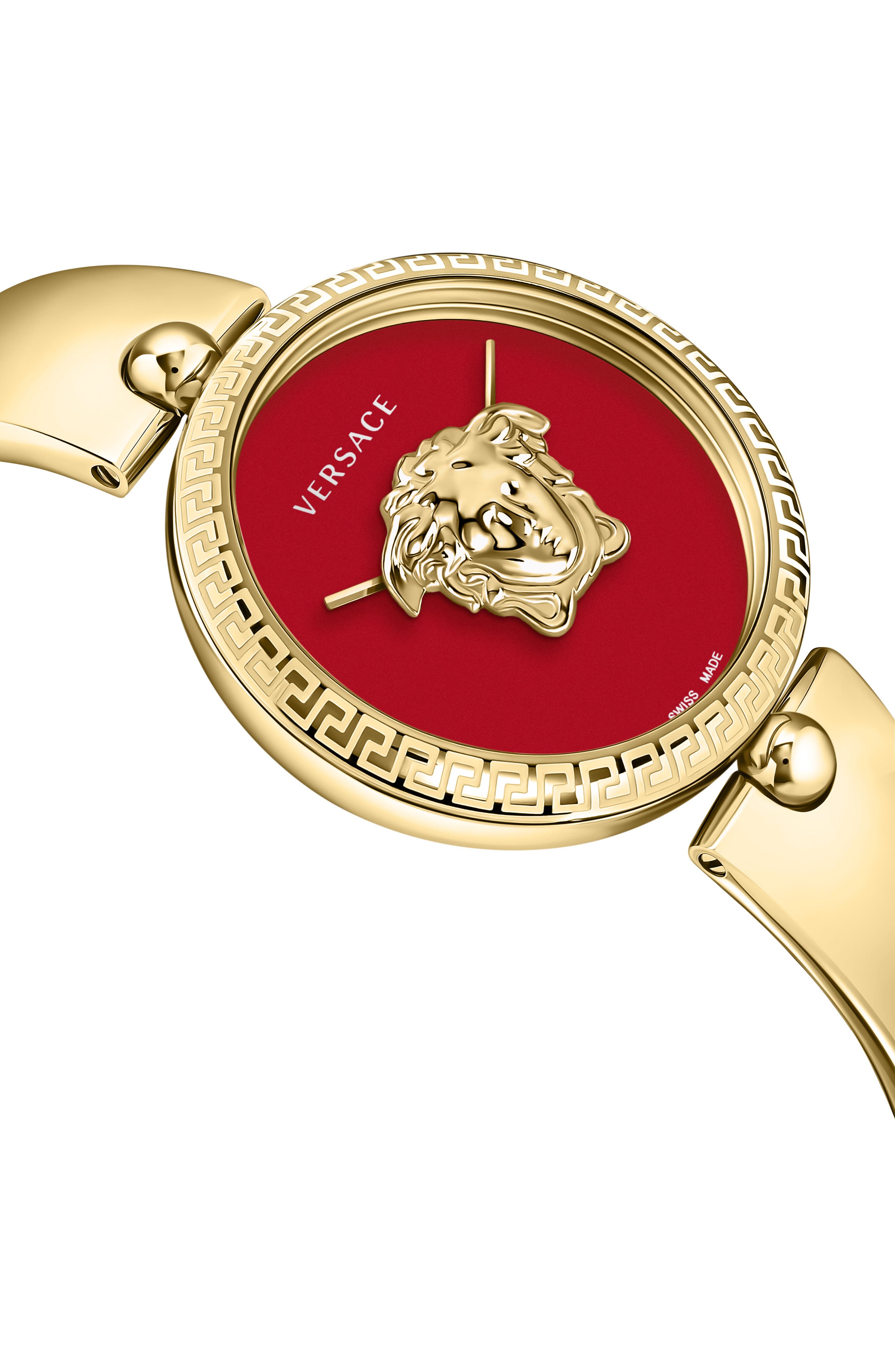 Versace Palazzo Empire Two Hand Quartz Leather Strap Watch, 39mm