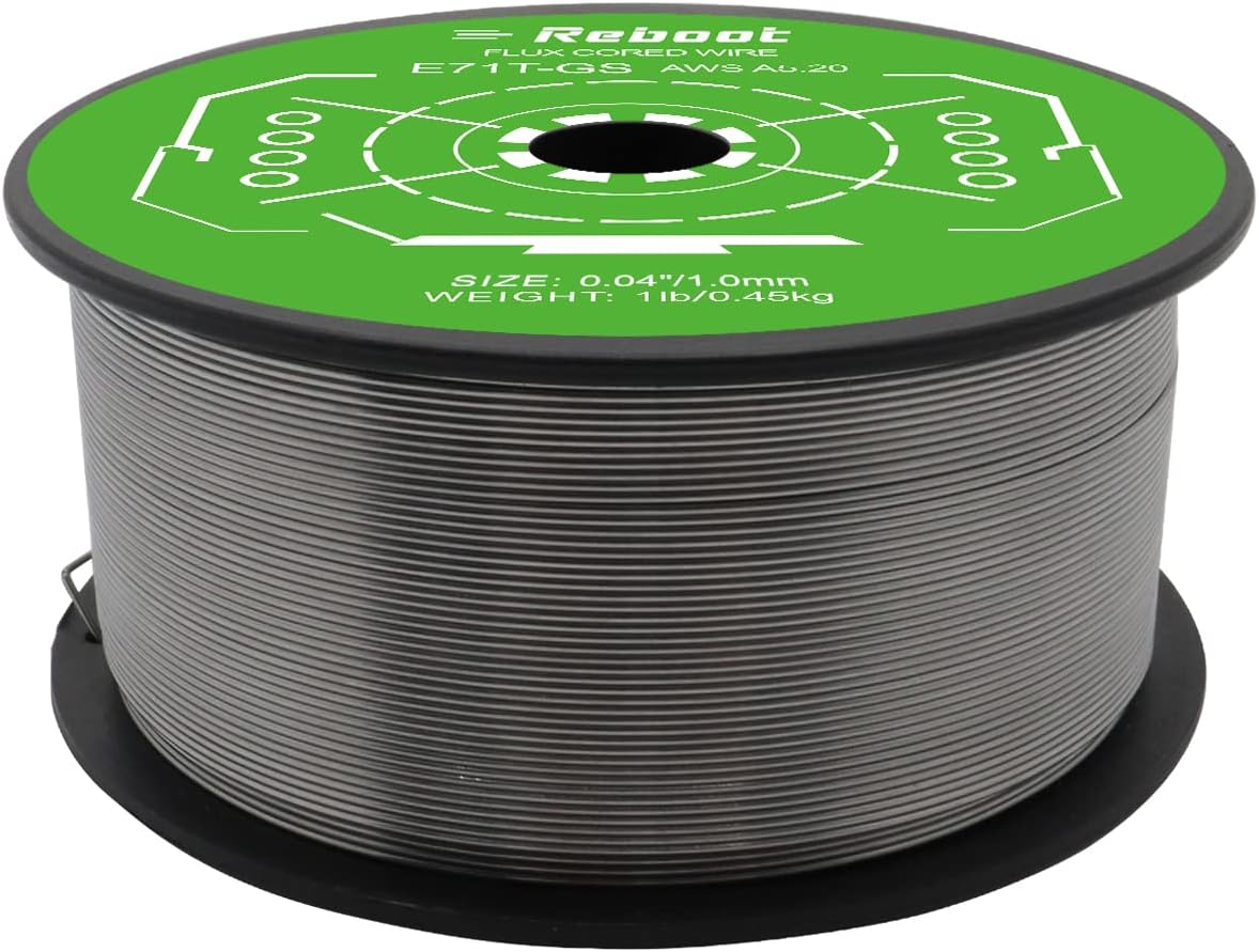 E71T-GS Gasless Flux Cored Welding Wire 1.0mm 0.5kg | Universal Fit for Most MIG Welders Using Flux Wire | No Gas Needed, Ideal for DIY & Repair, Works with RBM1450/1650/2100 & More