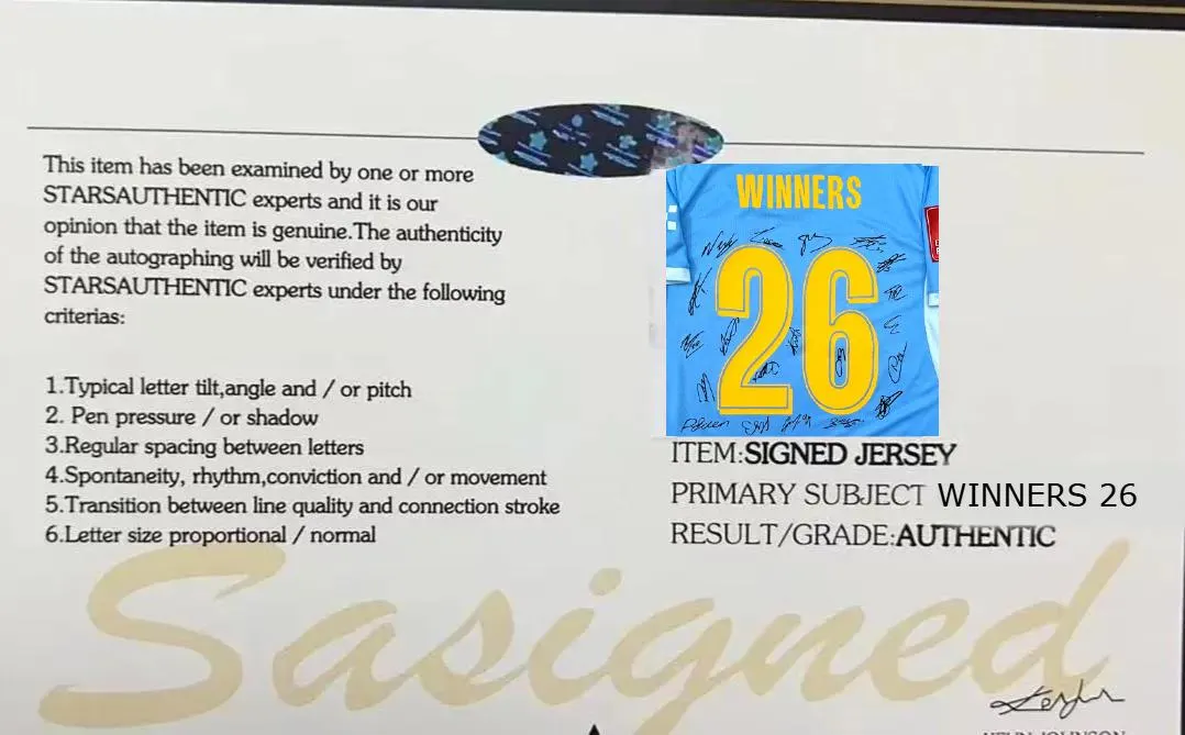Man City Team SIGNED 25/26 FA Cup Winners Shirt Jersey - COA - 2025
