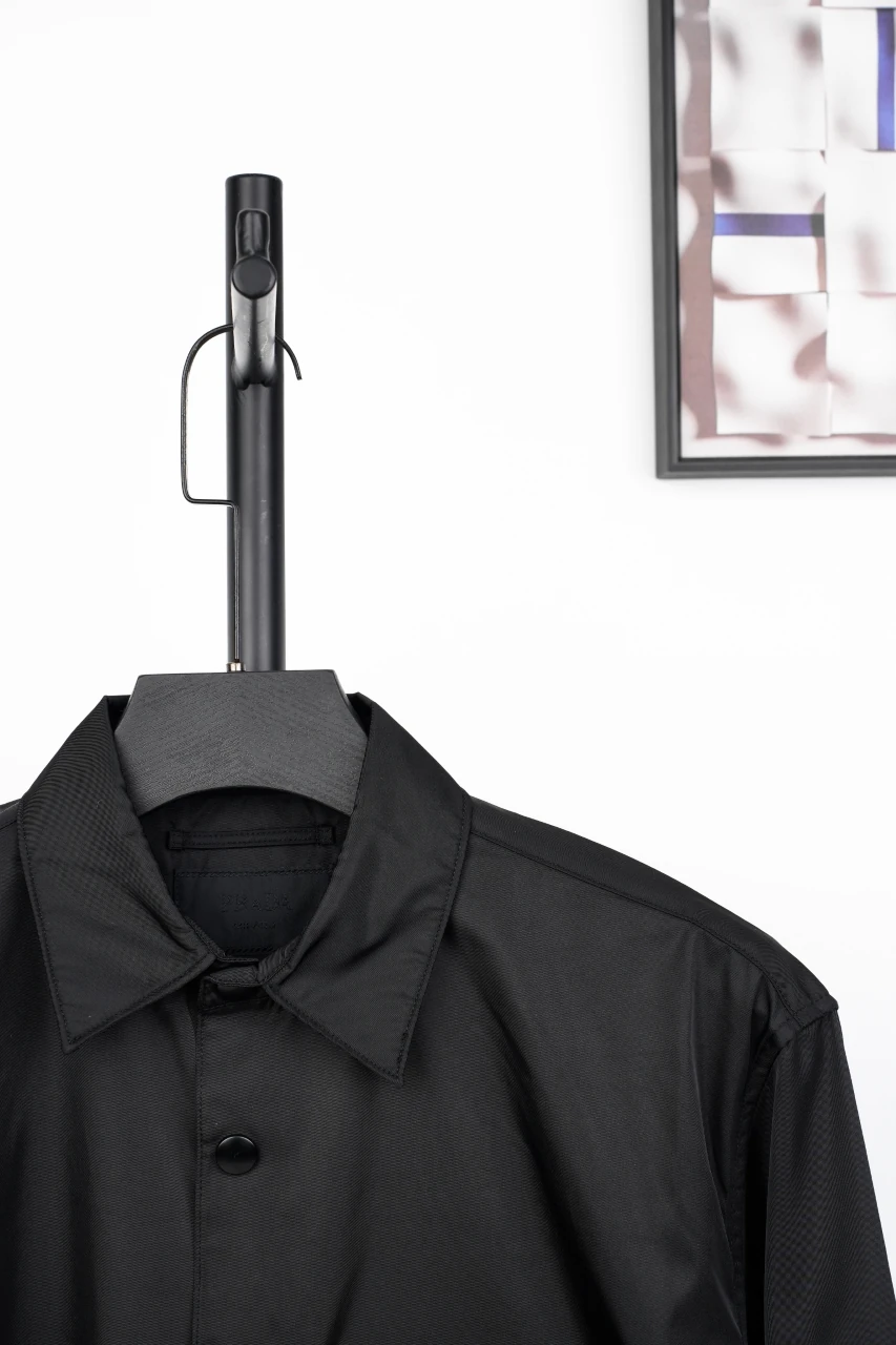 Prada Black Re-Nylon Pocket Shirt Jacket product photo from LabelPicks