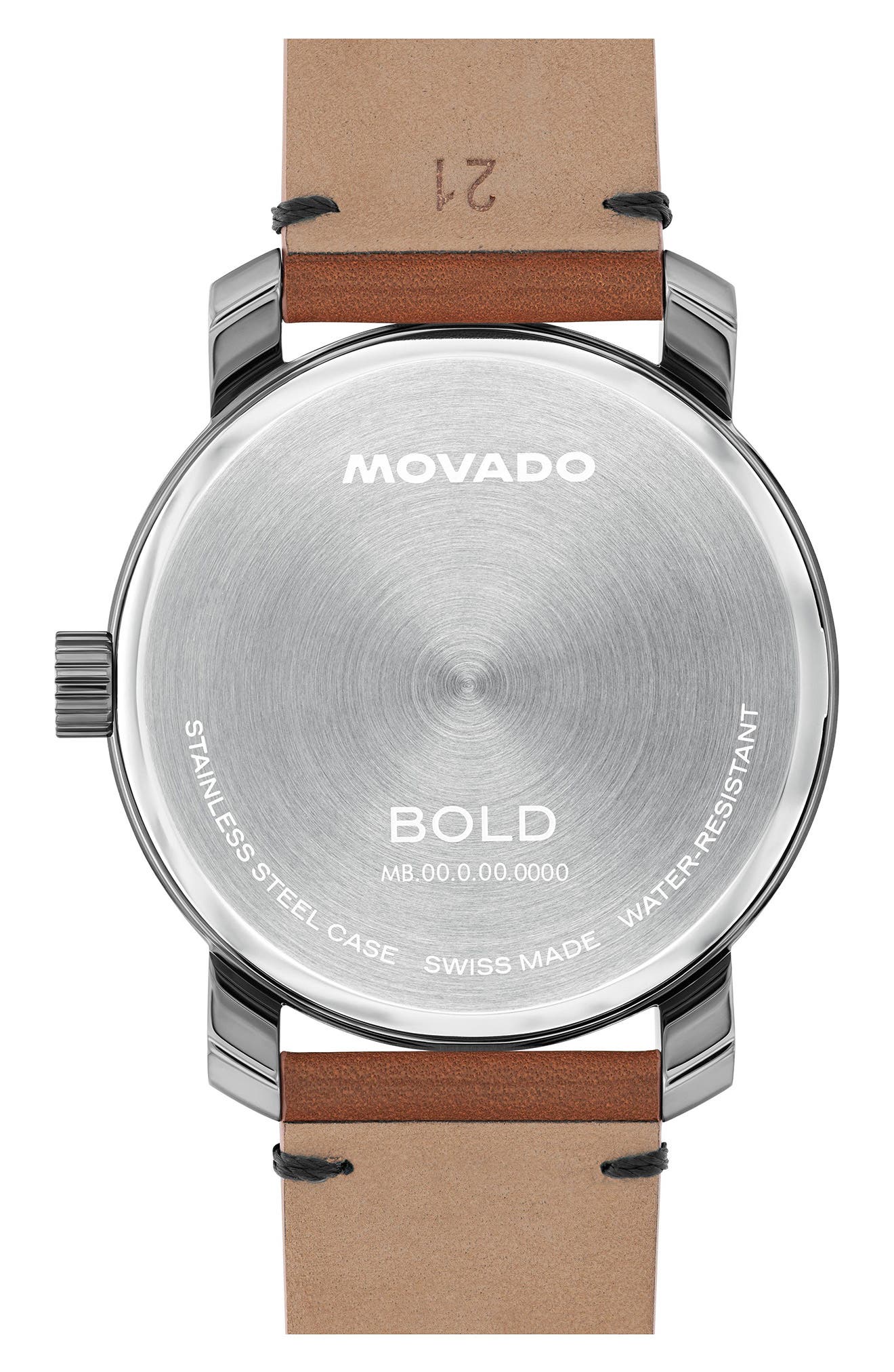 Movado Bold Access Leather Strap Watch, 41mm