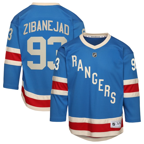 Mika Zibanejad New York Rangers Youth Centennial Replica Jersey - Blue