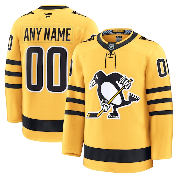 Pittsburgh Penguins  Alternate Premium Custom Jersey - Gold/Black/White