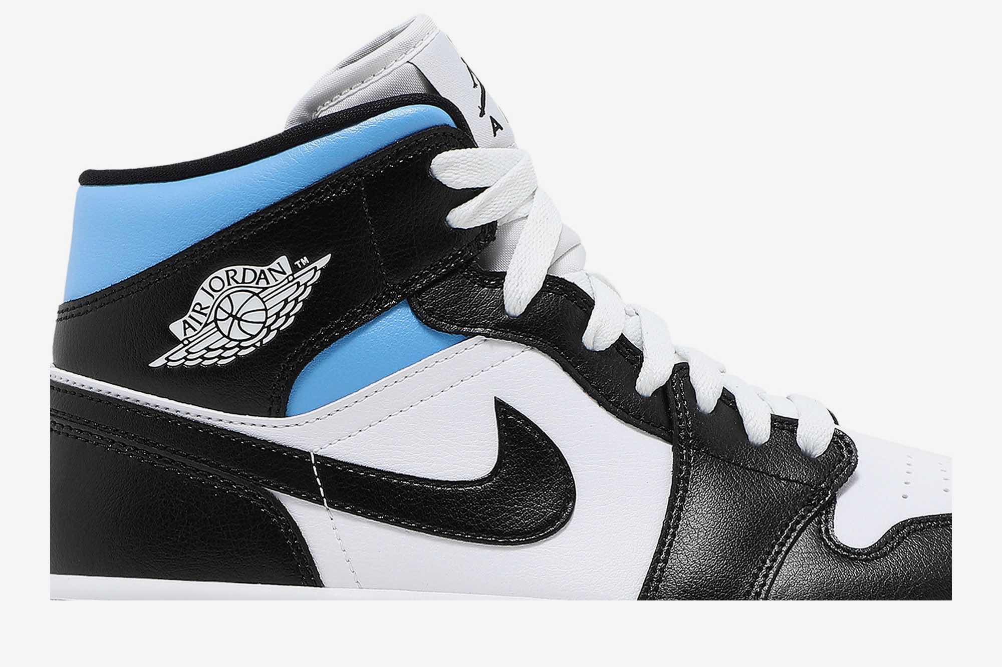 Air Jordan 1 Mid ‘University Blue Black White’ BQ6472-102