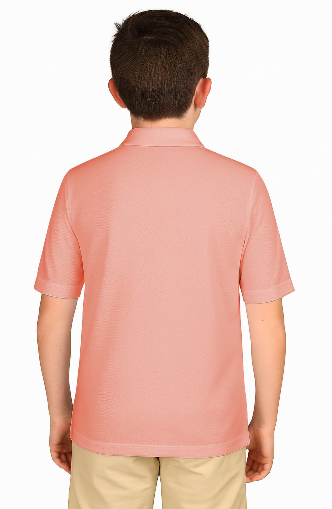 TailorByrd Kids' Perforated Mesh Polo
