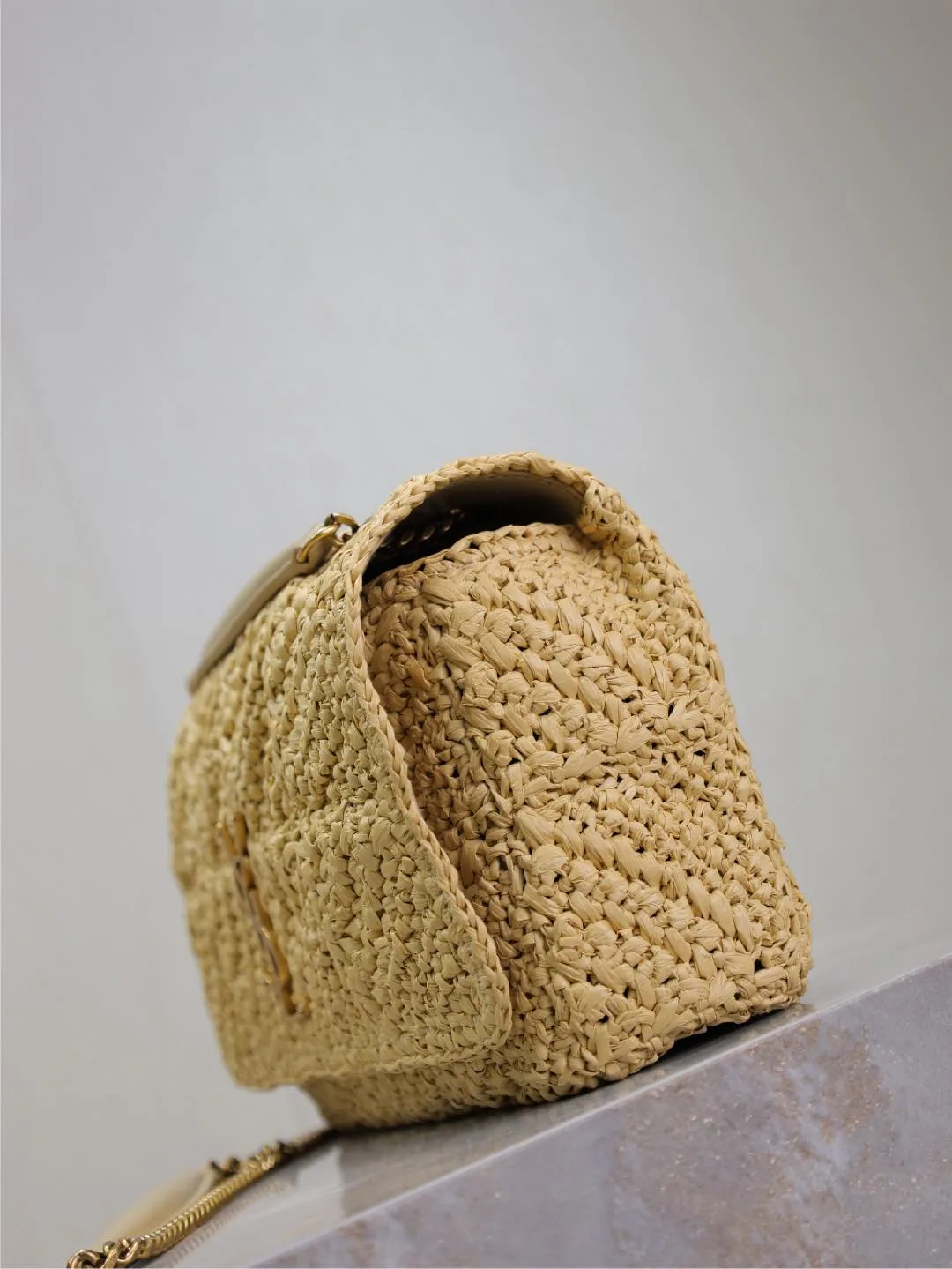 Saint Laurent Straw Woven Jamie Shoulder Bag product photo from LabelPicks