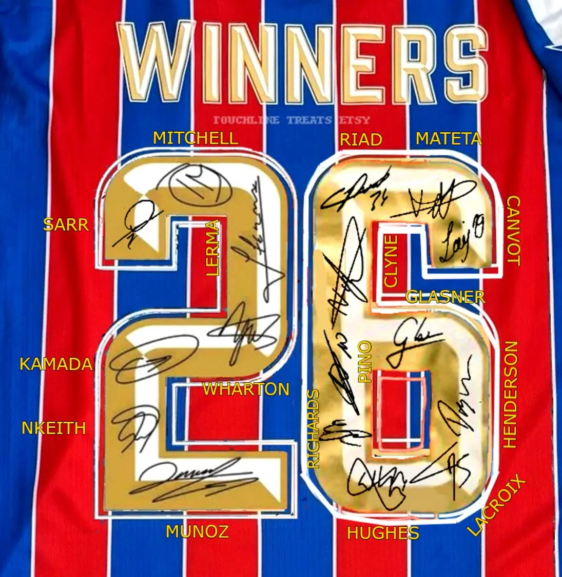 Crystal Palace Team SIGNED 25/26 Conference League Winners Shirt Jersey - COA - 2025