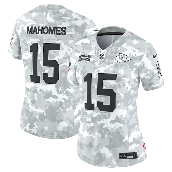 Patrick Mahomes Kansas City Chiefs Nike Women's 2024 Salute to Service Limited Jersey - Arctic Camo