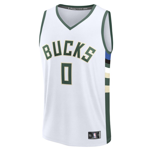 Damian Lillard Milwaukee Bucks  Fast Break Replica Player Jersey - Association Edition - White