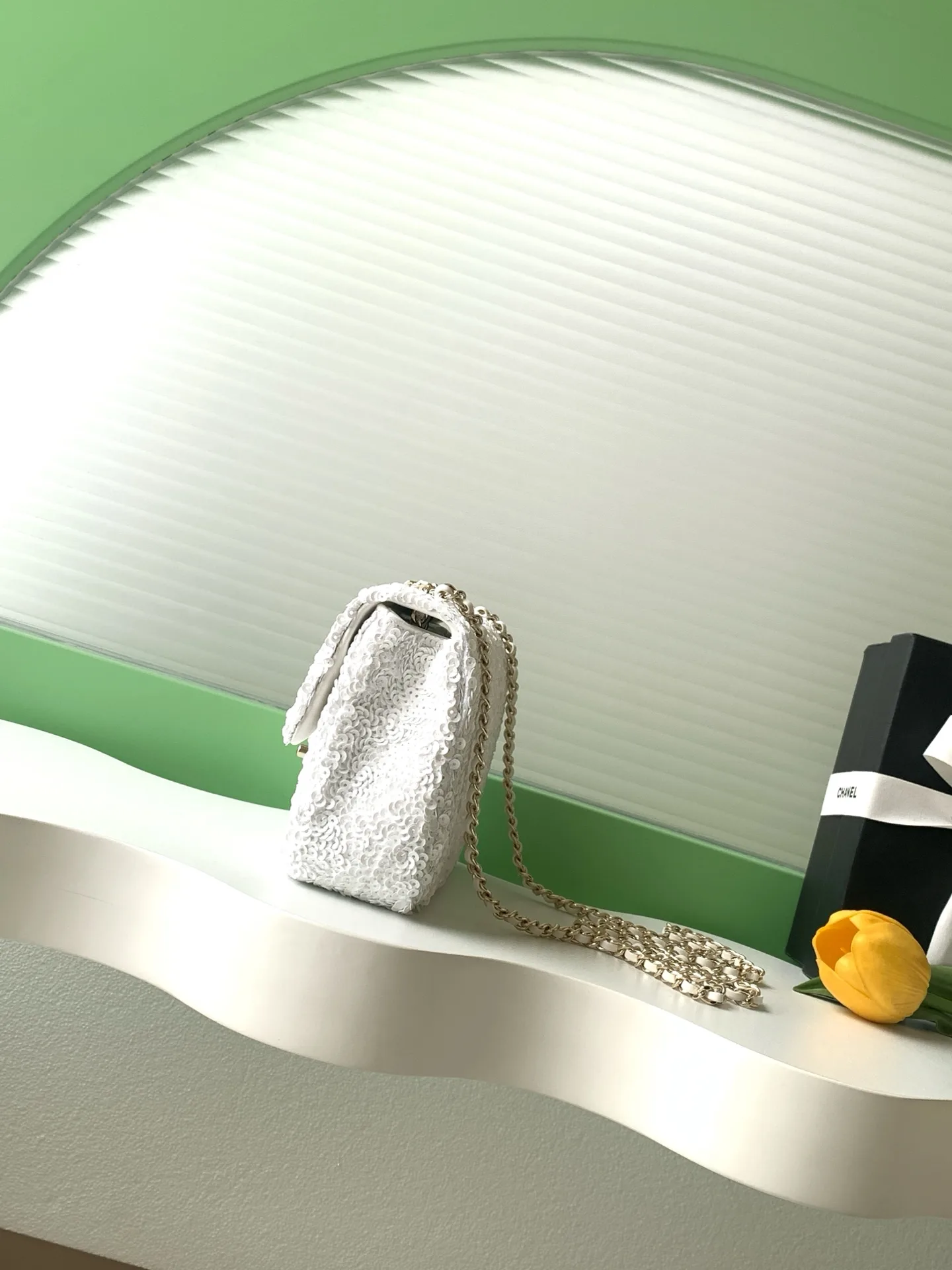 Chanel Classic Flap White Quilted Leather Shoulder Bag product photo from LabelPicks