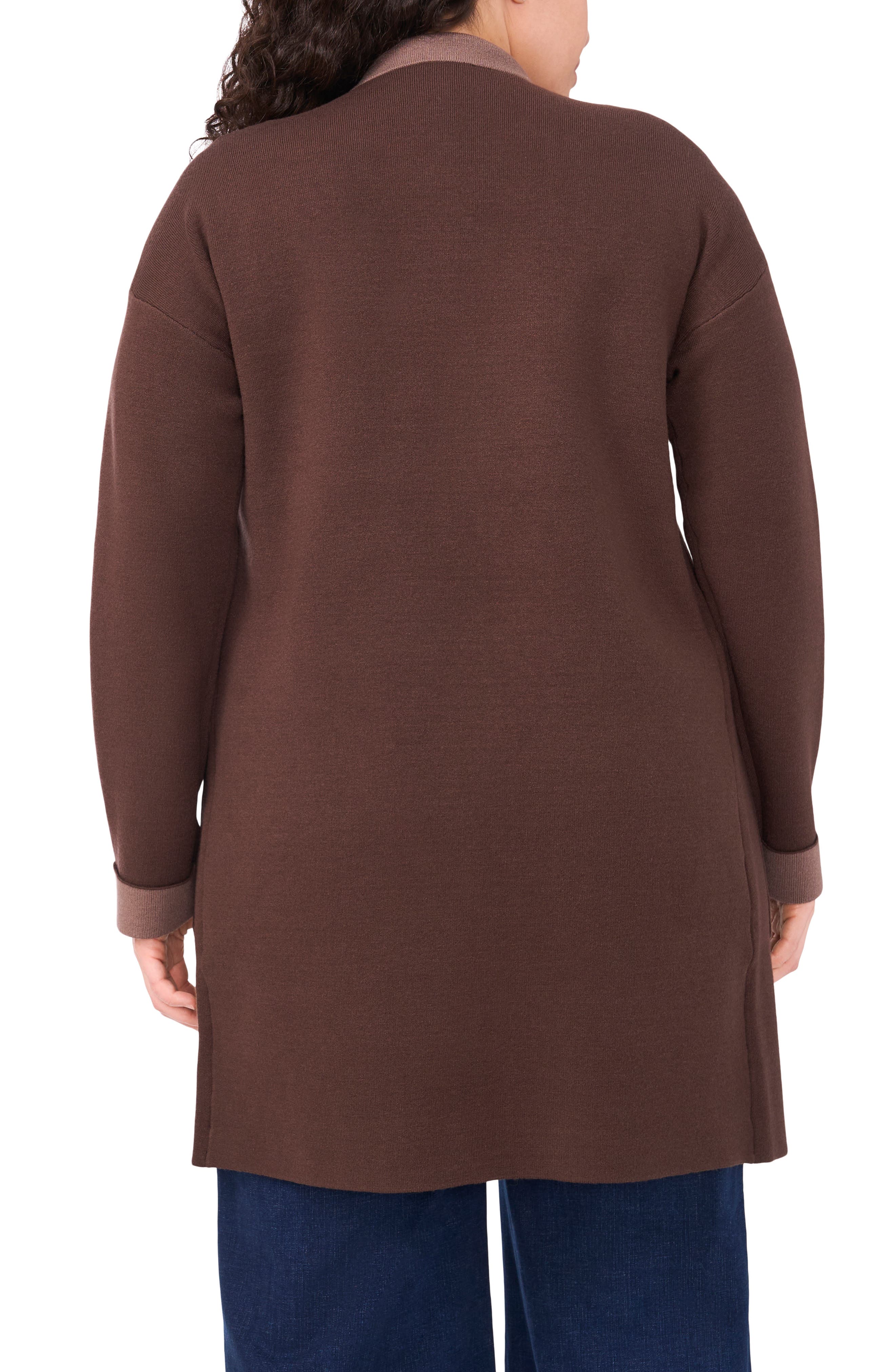 Halogen® Lapel Long Cardigan