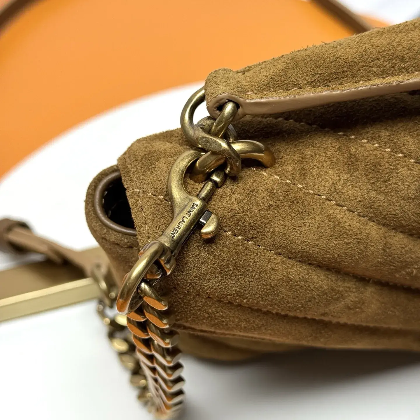 Saint Laurent Brown College Shoulder Bag product photo from LabelPicks