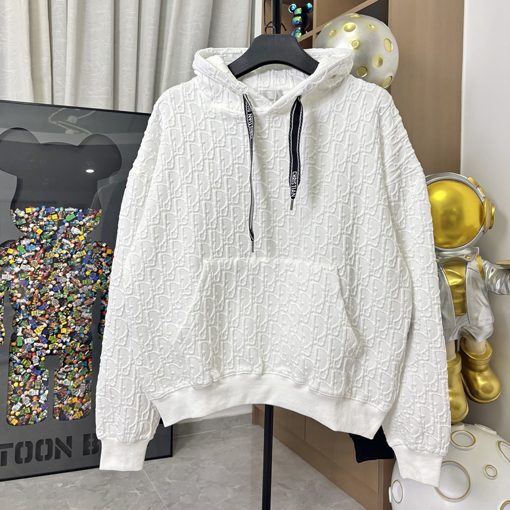 Embossed Full Print Long Sleeve Hoodies