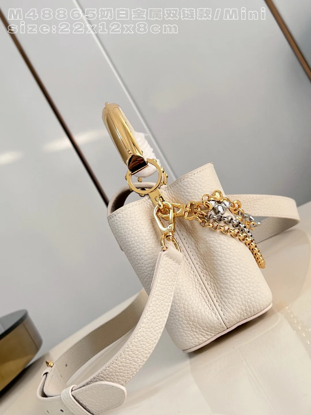 Louis Vuitton White Capucines Calfskin Crossbody Bag product photo from LabelPicks