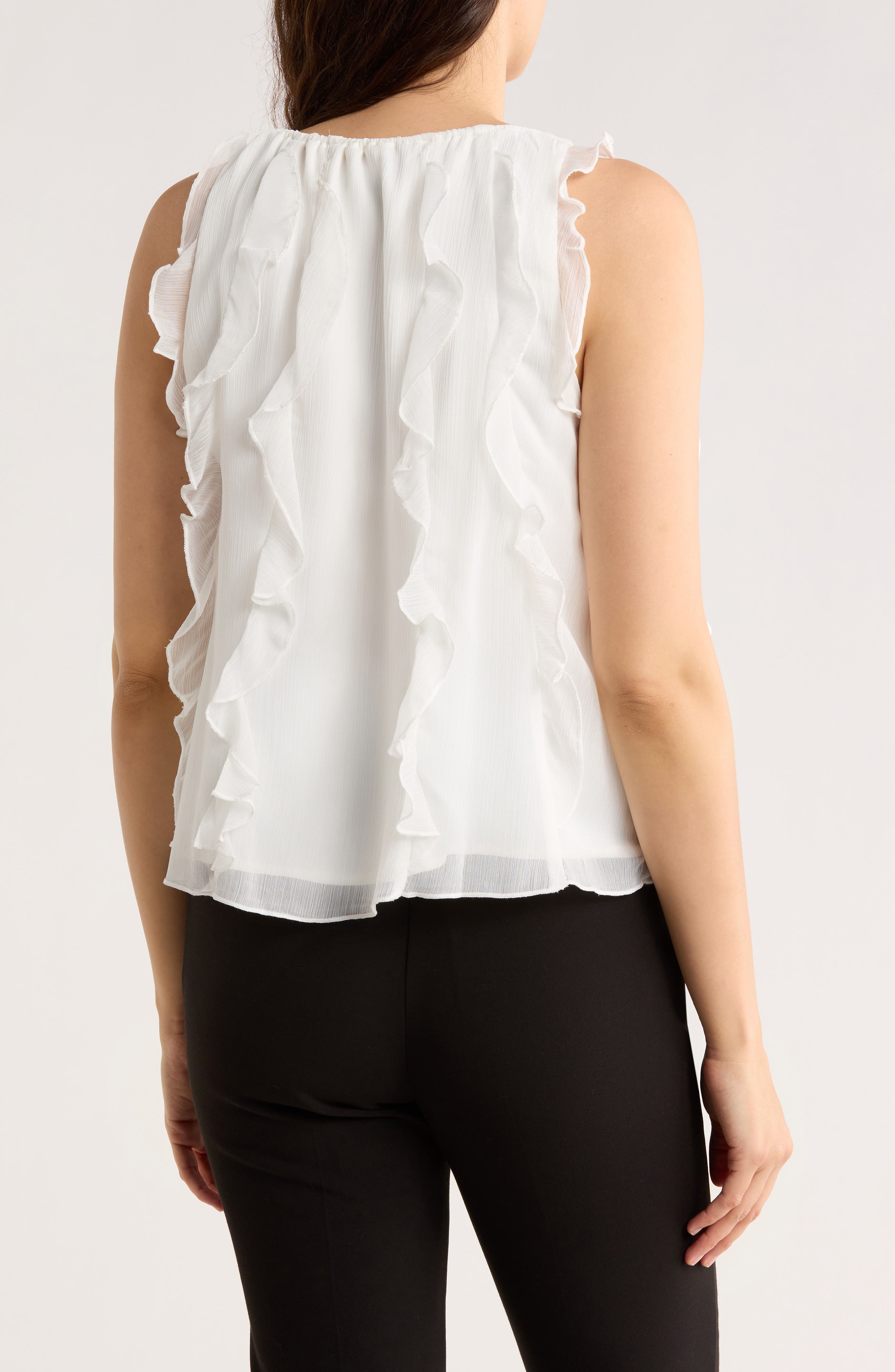 Halogen® Ruffle Sleeveless Top