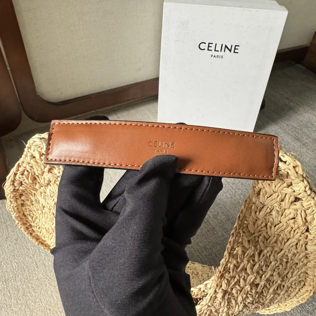 Celine Straw Woven Triomphe Hobo Bag product photo from LabelPicks