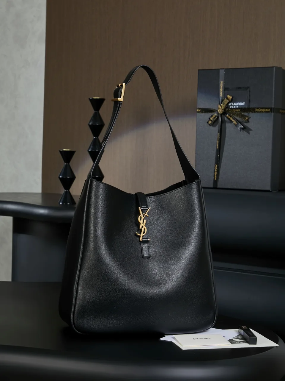 Saint Laurent Grained Leather Hobo Bag product photo from LabelPicks