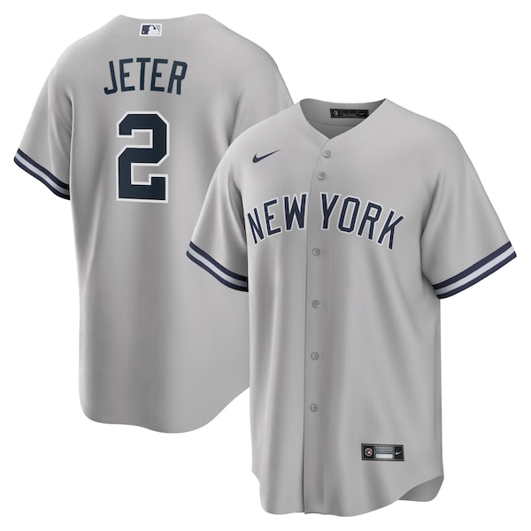 Derek Jeter New York Yankees Nike Big & Tall Road Replica Player Jersey - Gray