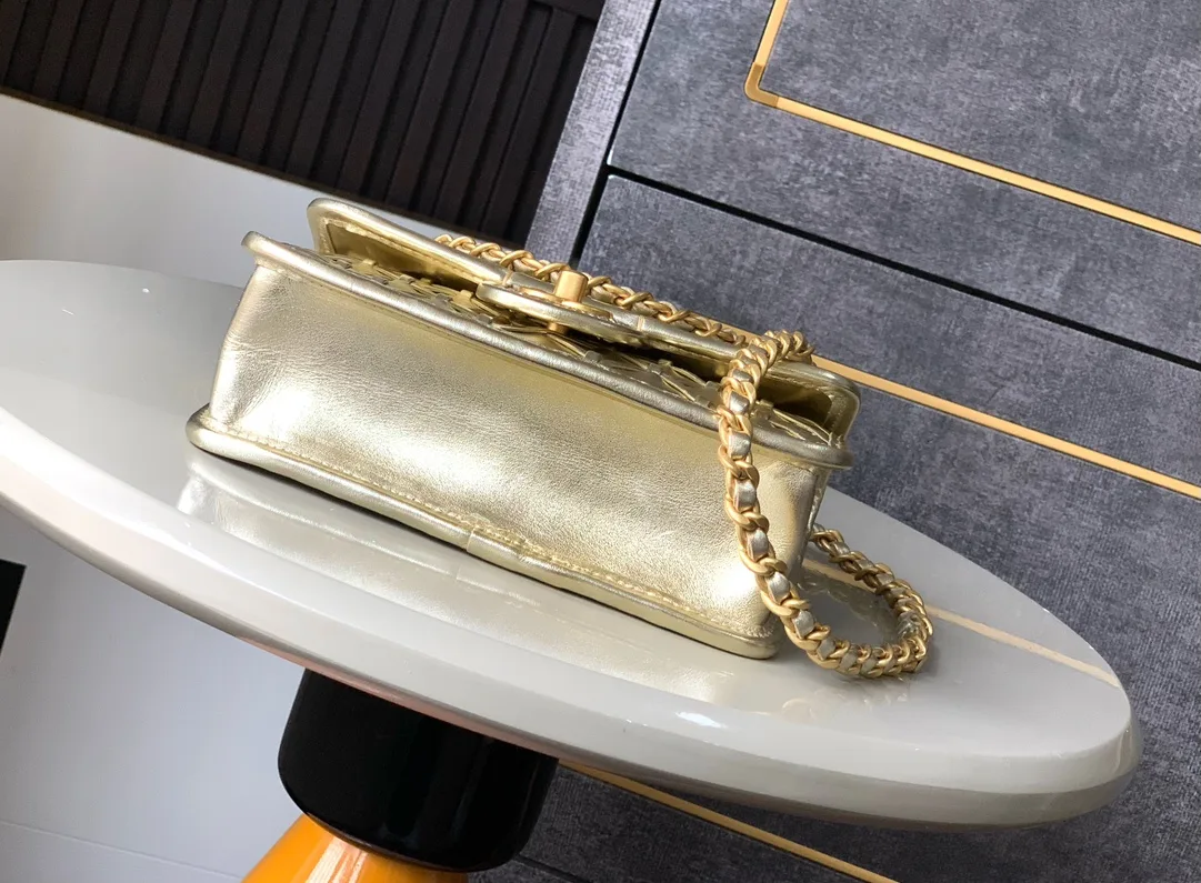 Chanel Woven Leather Classic Flap Shoulder Bag product photo from LabelPicks