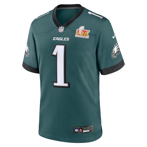 Jalen Hurts Philadelphia Eagles Nike Super Bowl LIX Game Player Jersey - Midnight Green