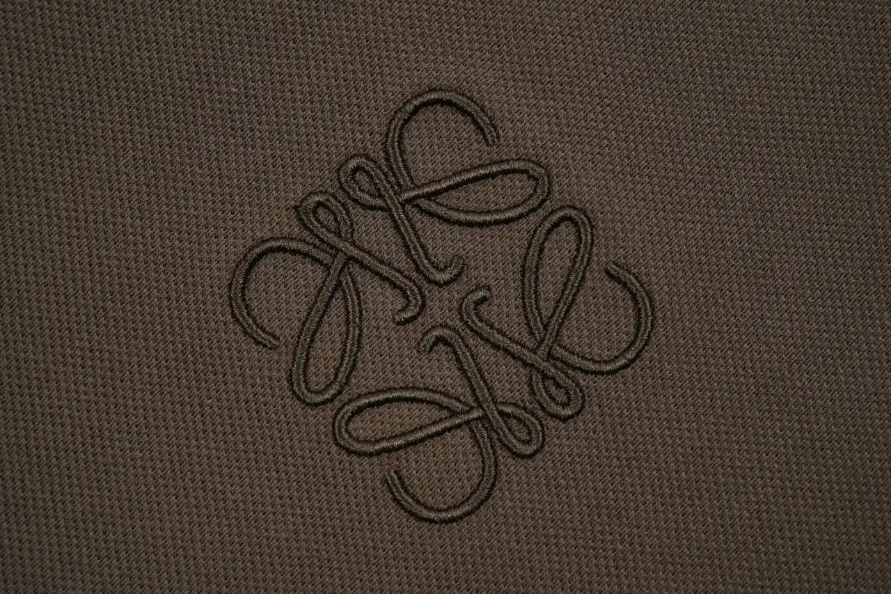 LOEWE Brown Anagram Embroidered Cotton Polo Shirt product photo from LabelPicks