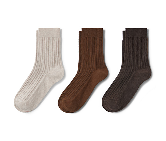 3 Paar Socken mit Zopfmuster