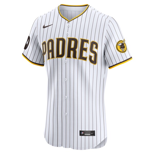 San Diego Padres Nike Home Elite Patch Jersey - White