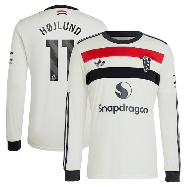 Rasmus Højlund Manchester United adidas Originals  2024/25 Third Replica Long Sleeve Jersey - Cream