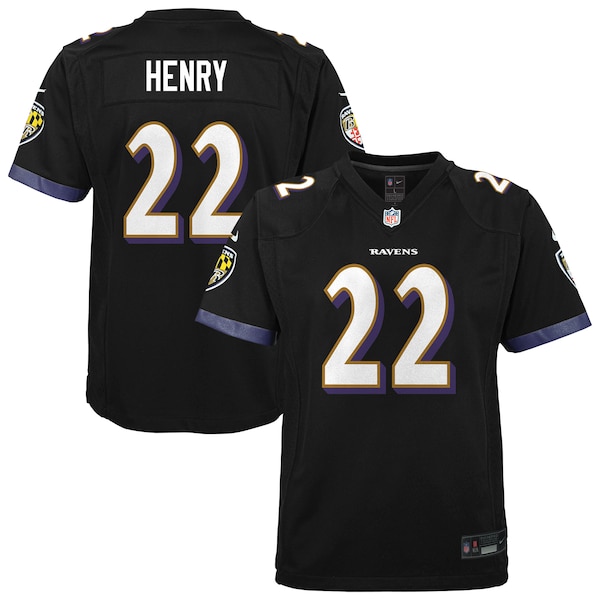 Derrick Henry Baltimore Ravens Nike Youth Team Game Jersey - Black