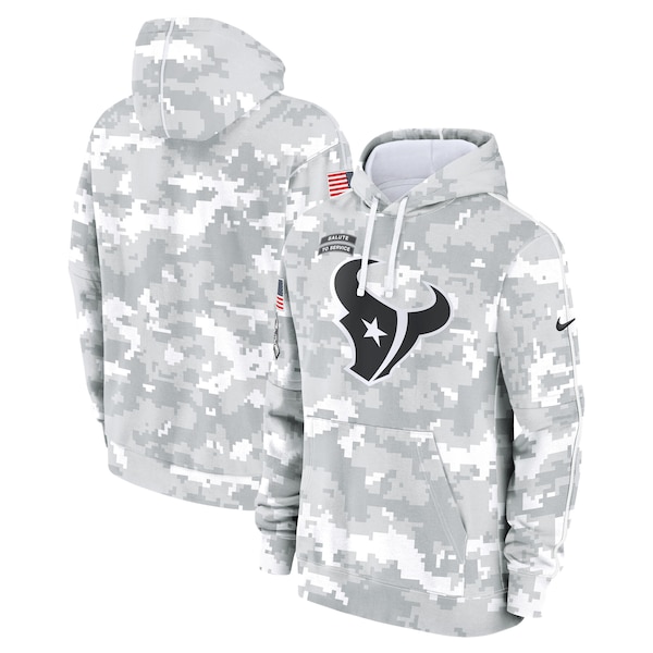 Houston Texans Nike 2024 Salute to Service Club Fleece Pullover Hoodie - Arctic Camo