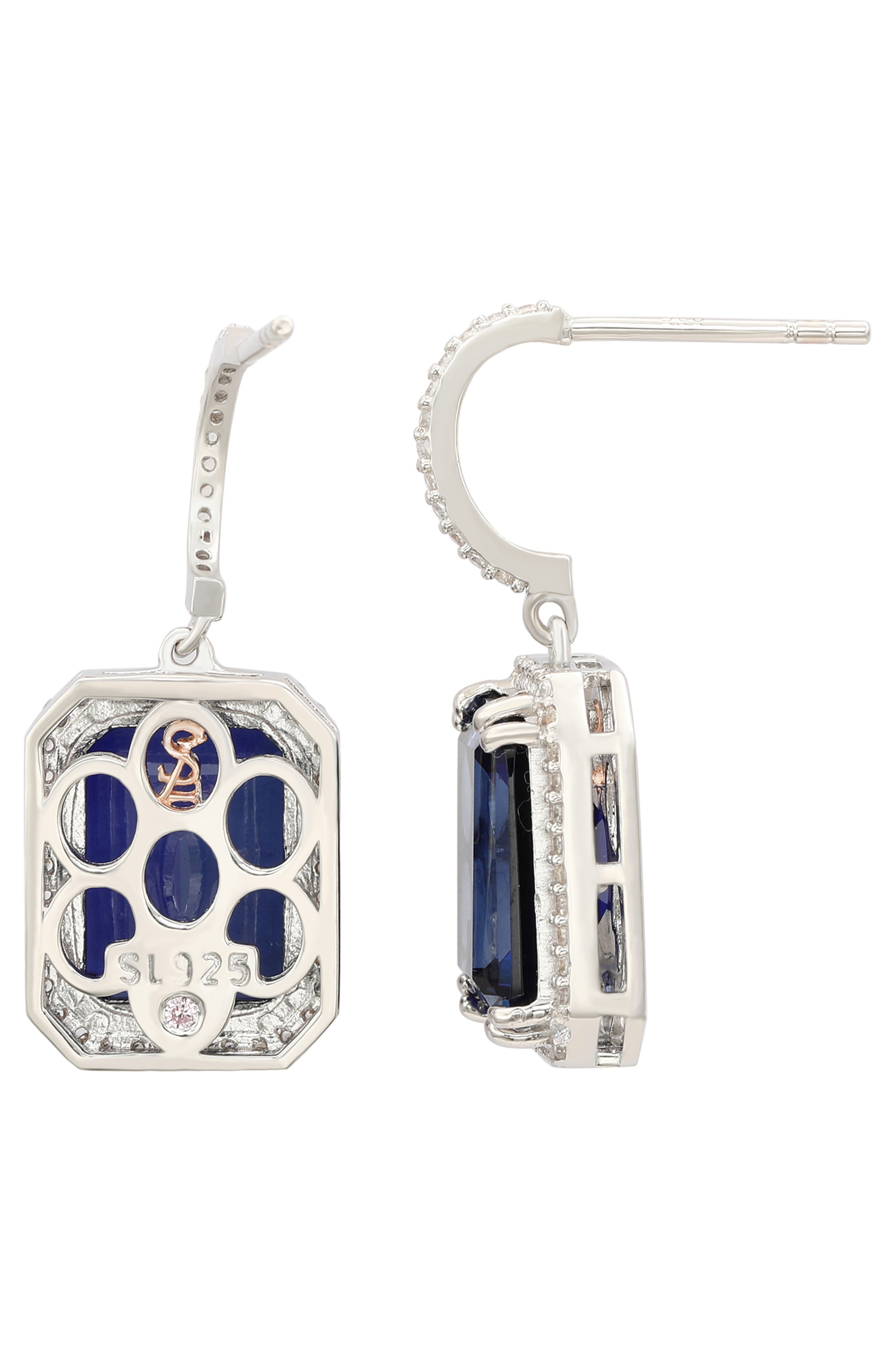 SUZY LEVIAN Cubic Zirconia Halo Drop Earrings