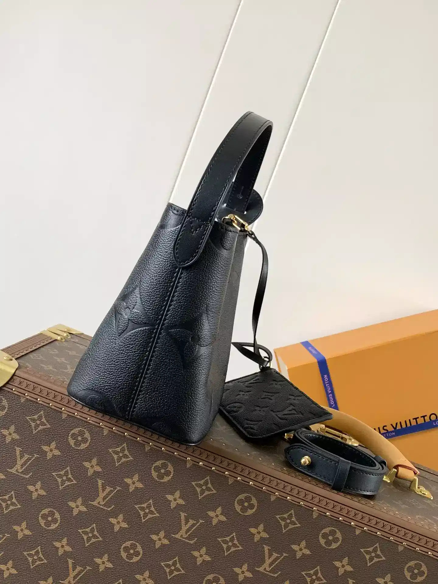 Louis Vuitton Grained Leather Bucket Bag product photo from LabelPicks