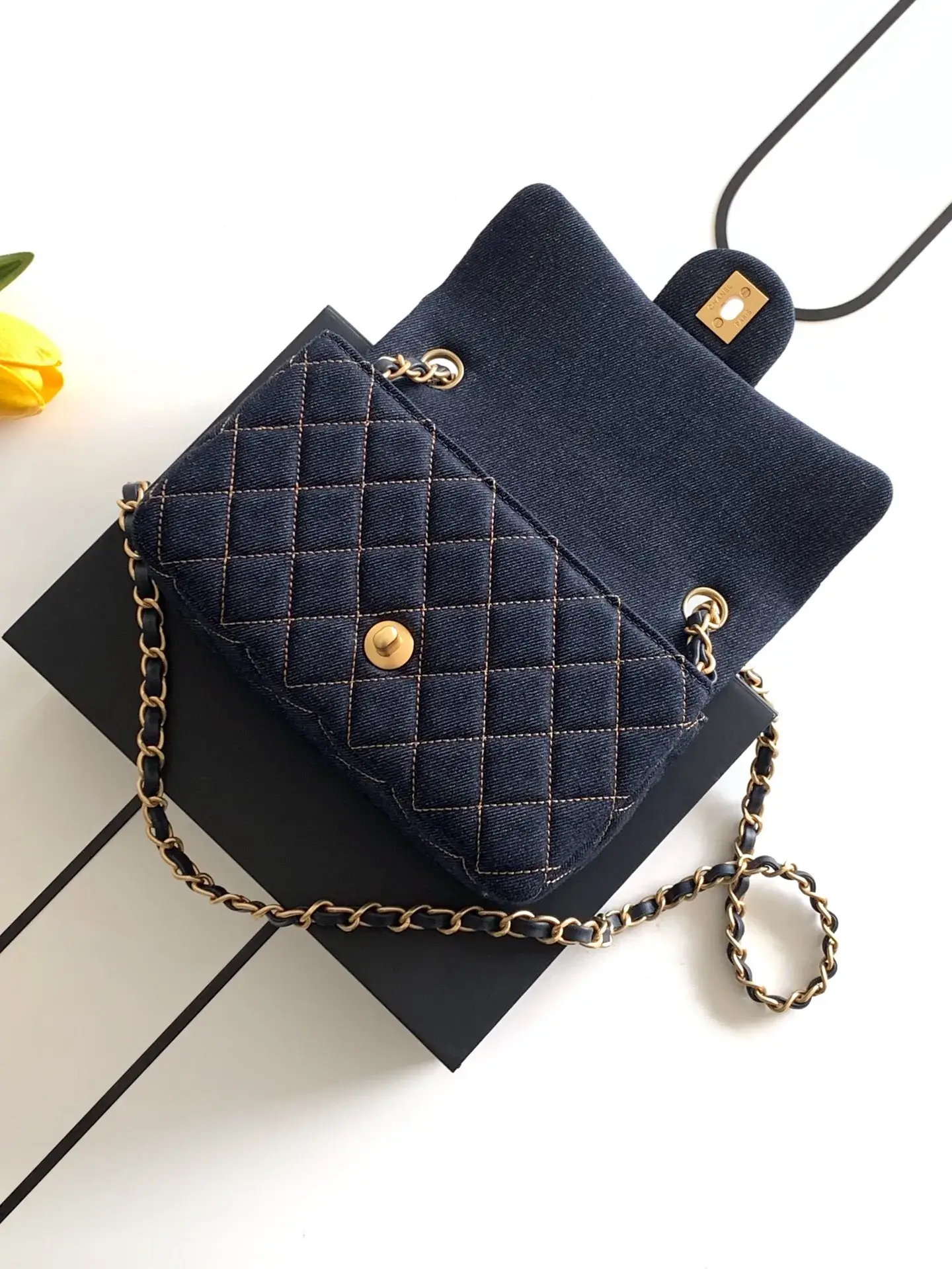 Chanel Classic Flap Navy Quilted Leather Crossbody Bag product photo from LabelPicks
