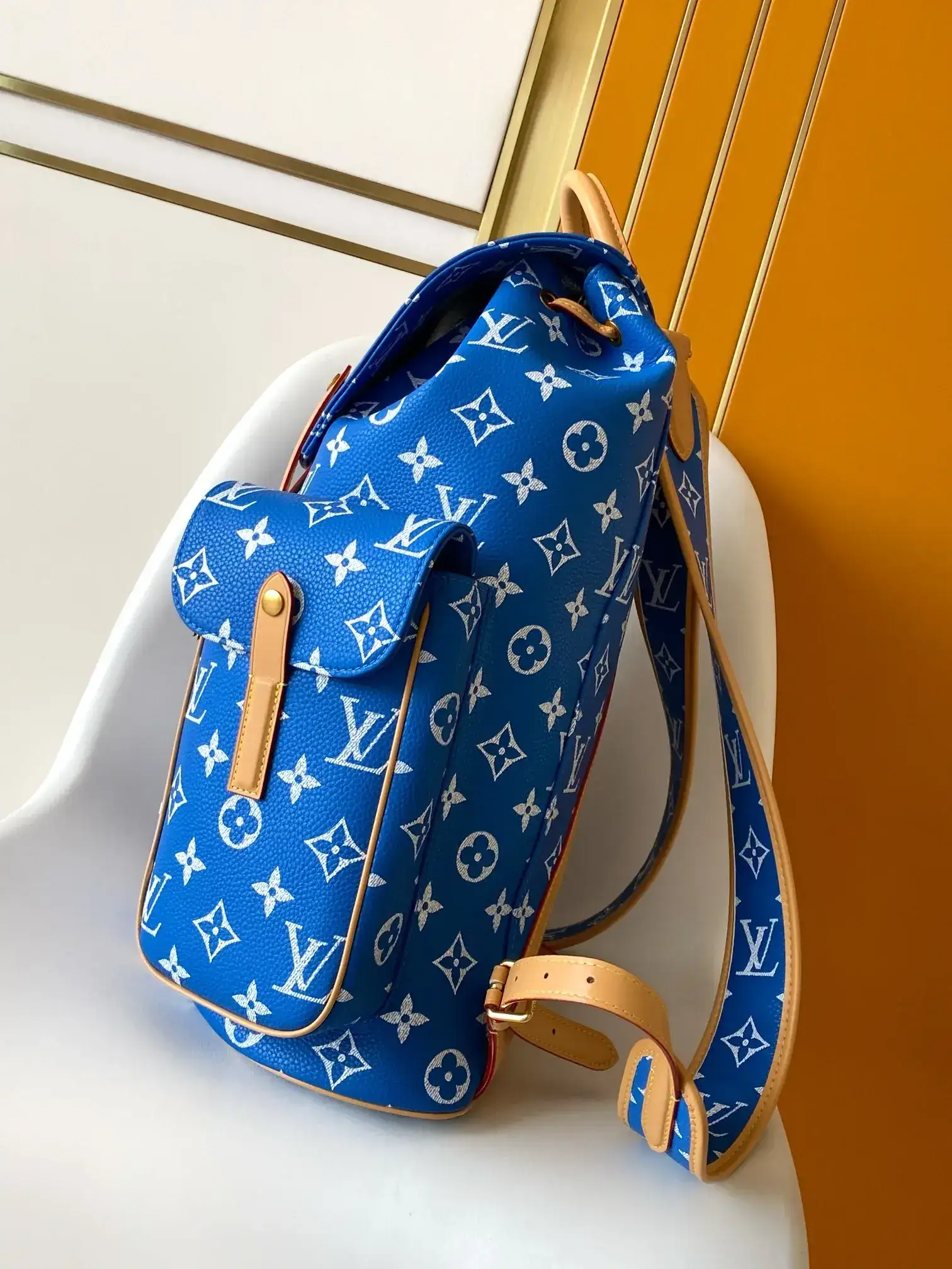 Louis Vuitton Blue Christopher Monogram Canvas Backpack product photo from LabelPicks