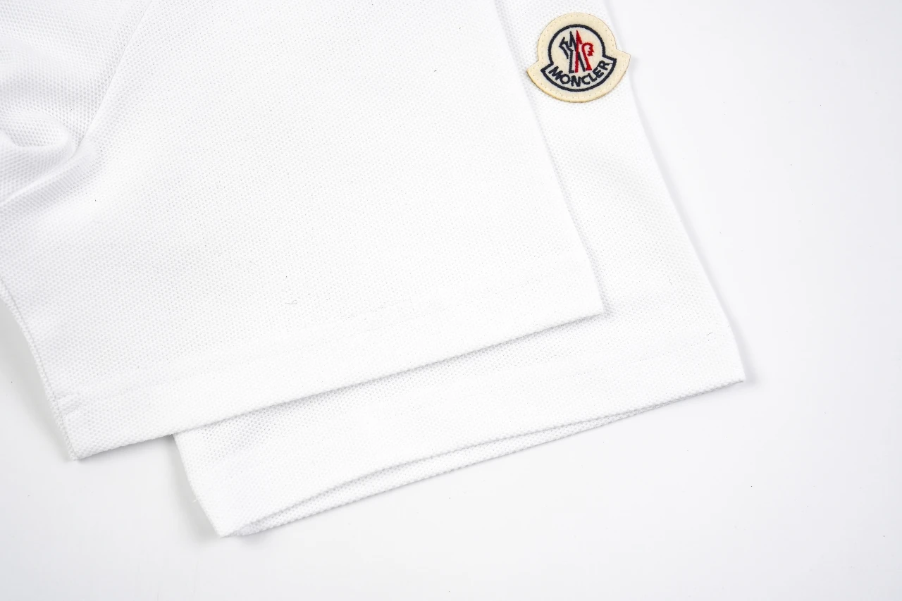 Moncler White Contrast-Collar Snap Polo Shirt product photo from LabelPicks