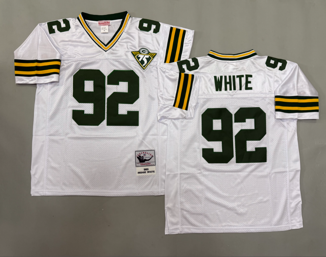 Reggie White Green Bay Packers Authentic Throwback Retired Player Jersey