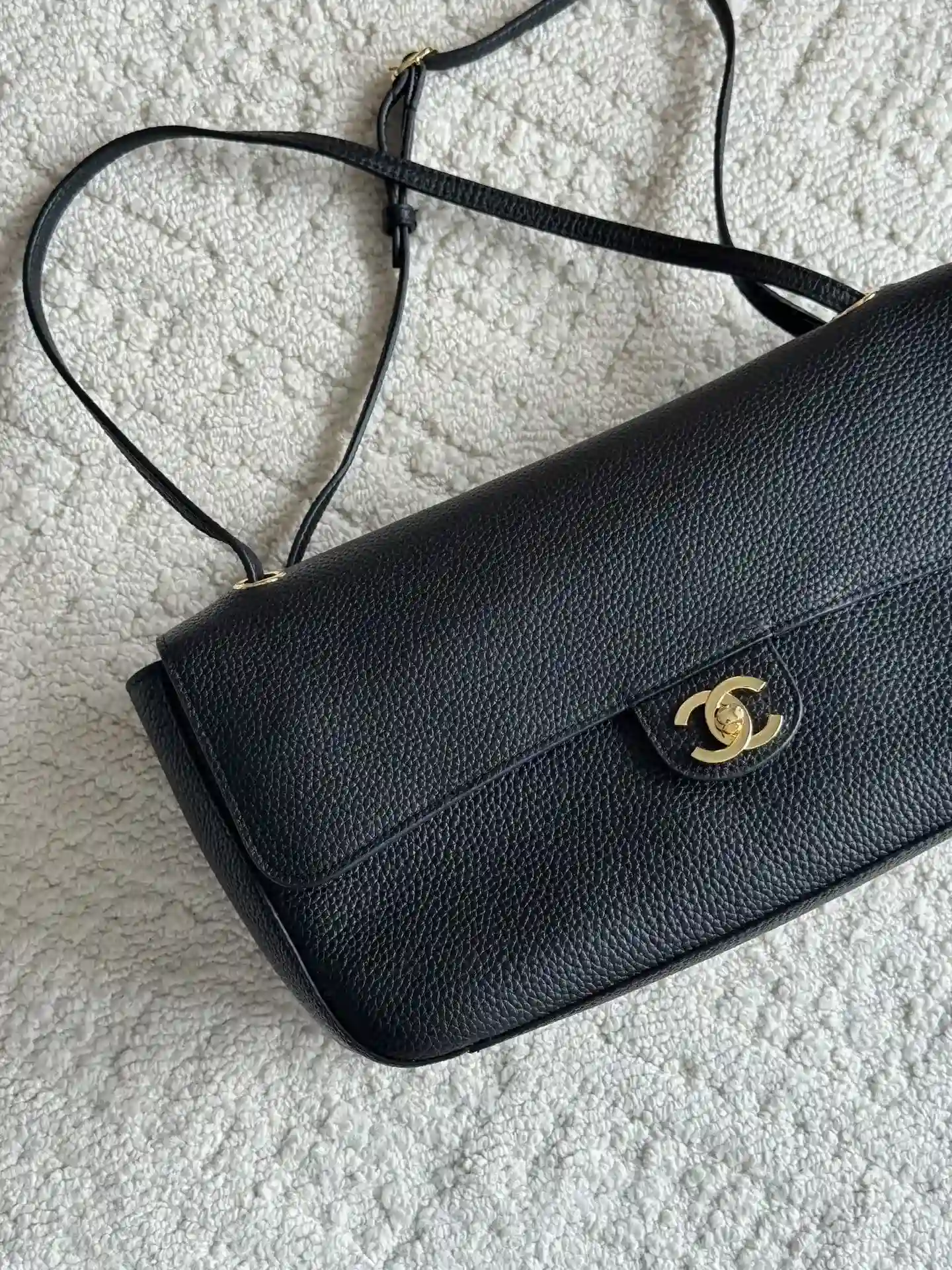 Chanel Burgundy Classic Flap Grained Leather Shoulder Bag product photo from LabelPicks