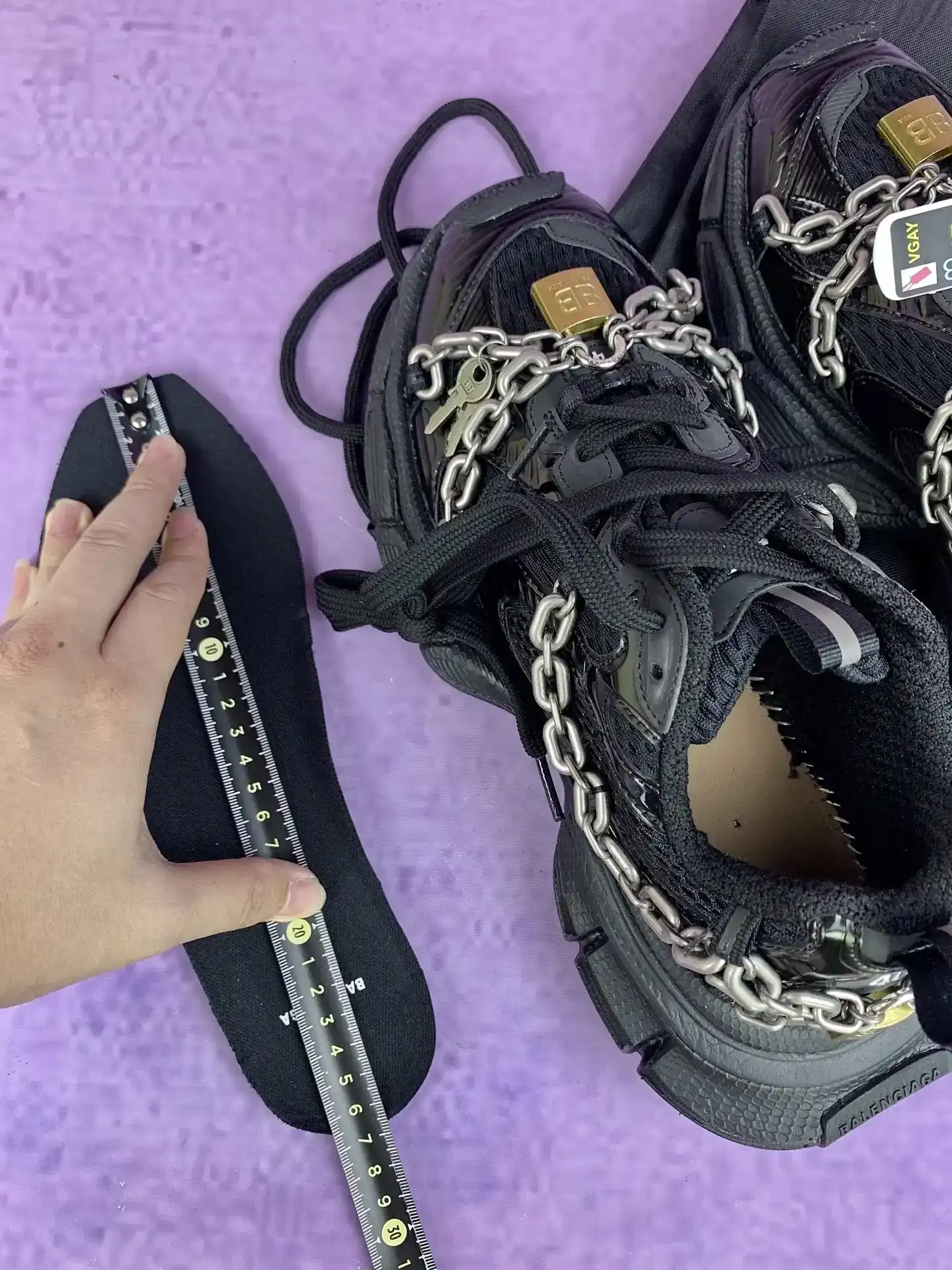 3XL Chain Sneaker in Black product photo from LabelPicks