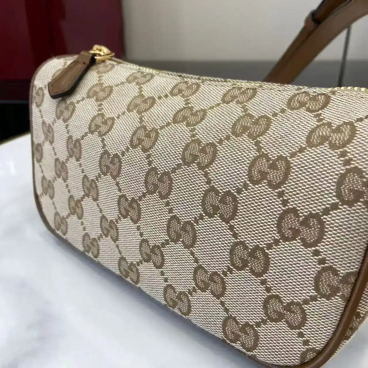 Gucci Brown Calfskin Crossbody Bag product photo from LabelPicks