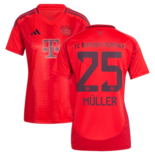 Thomas Müller Bayern Munich adidas Women's 2024/25 Home Replica Player Jersey - Red