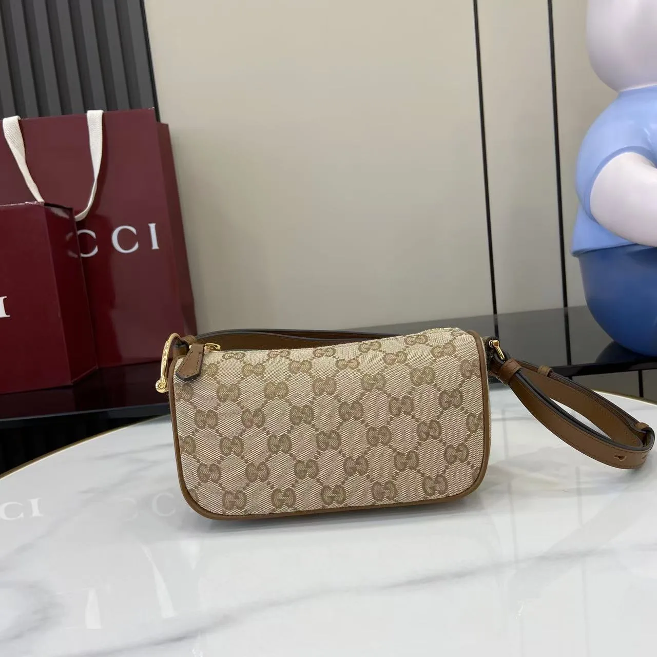 Gucci Brown Calfskin Crossbody Bag product photo from LabelPicks