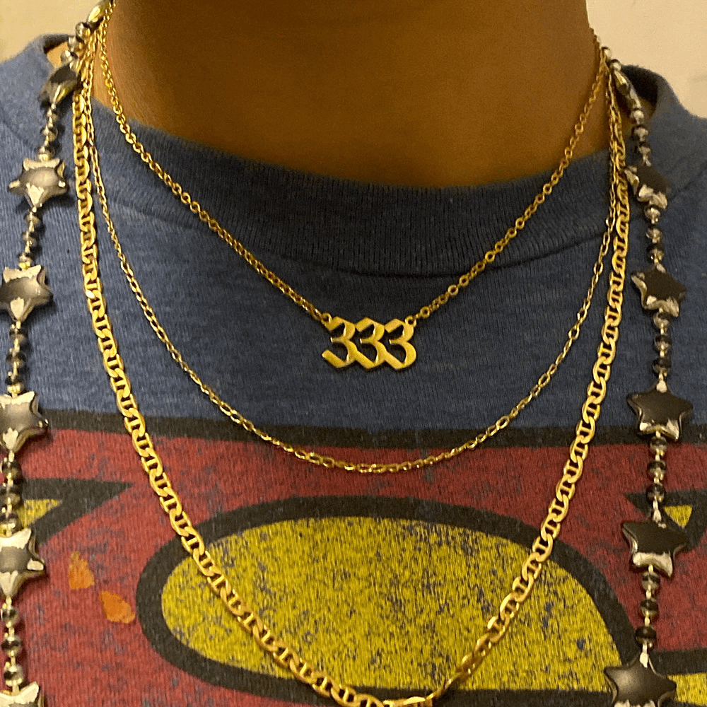 Angel Number Necklace 111-999 with 18K Gold Plated