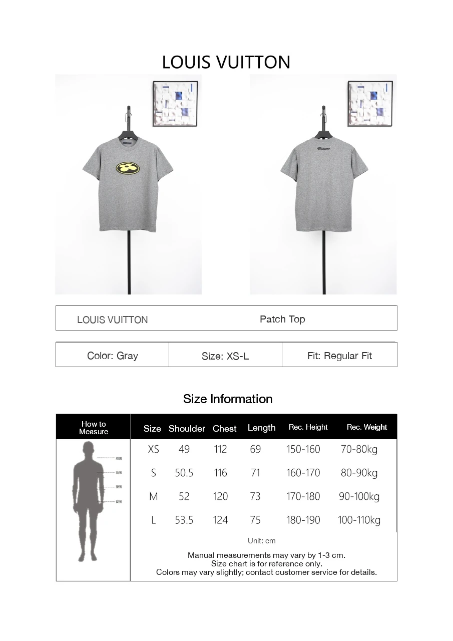 Louis Vuitton Grey Badge Print T-Shirt product photo from LabelPicks