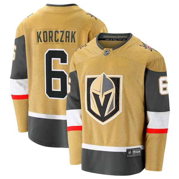 Kaedan Korczak Vegas Golden Knights  Home Breakaway Jersey - Gold